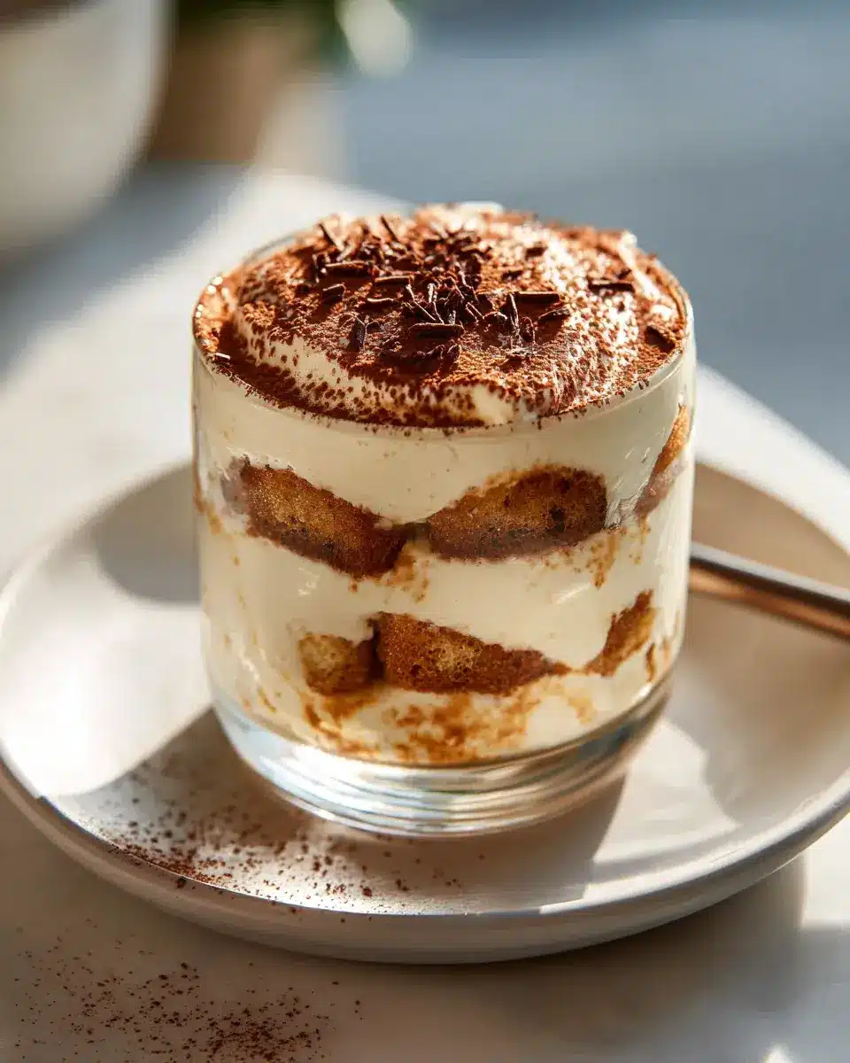 Erdnussfreies Tiramisu im Glas