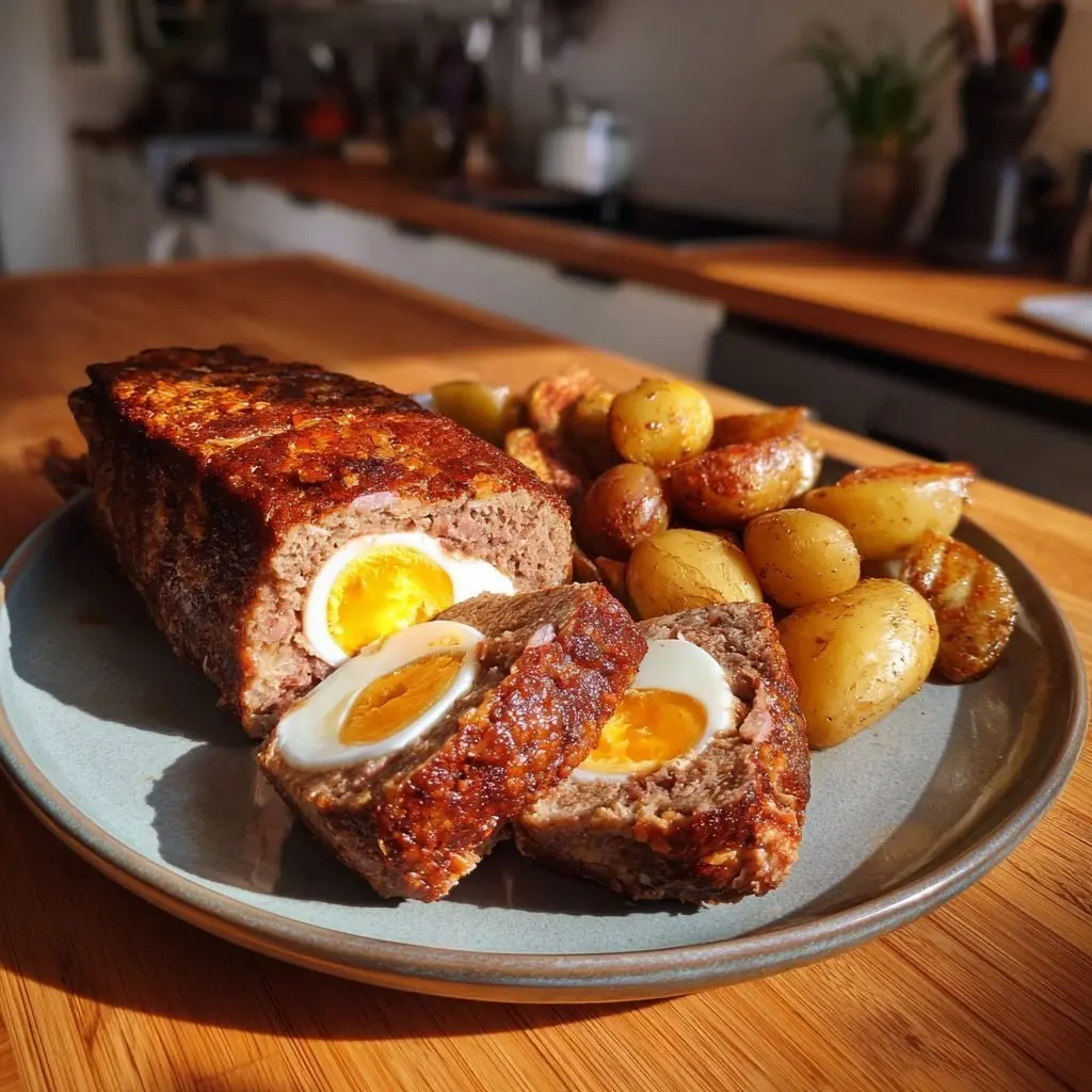 Falscher Hase Rinderhackfleisch Ei Füllung
