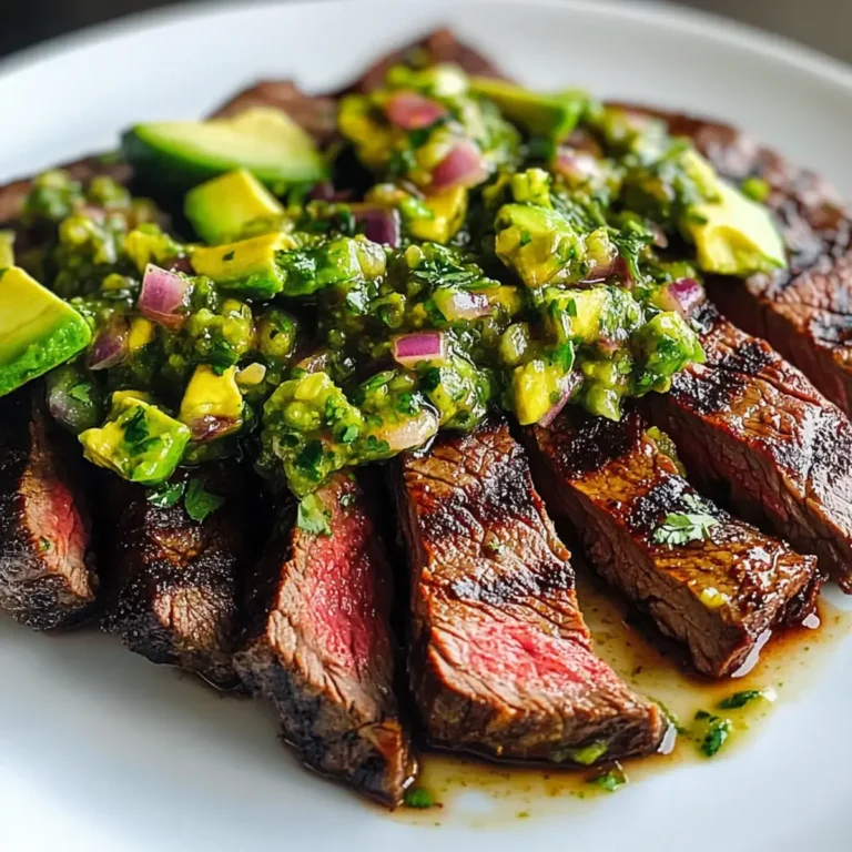 Flanksteak mit Avocado Salsa