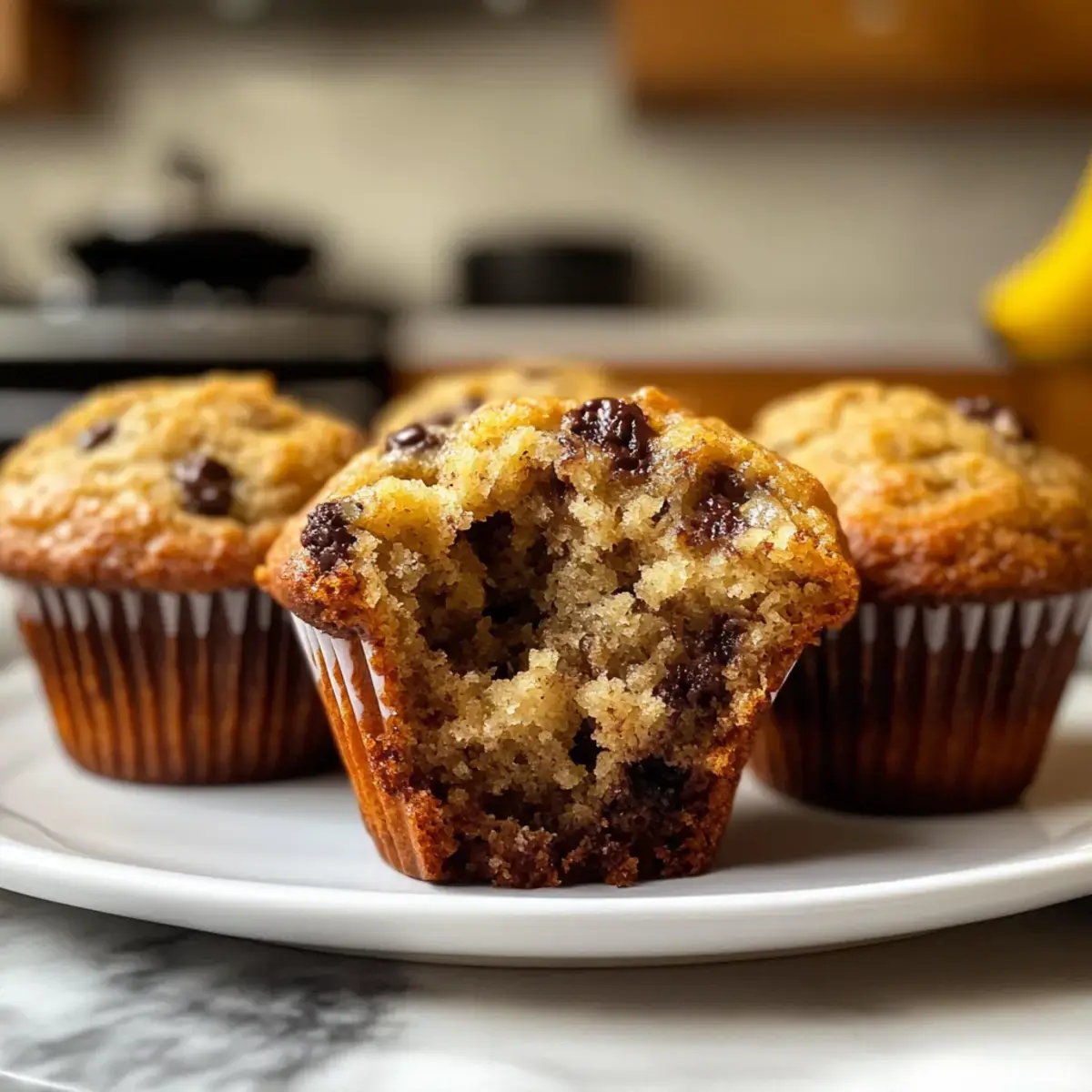 Flauschige Bananenbrot Muffins