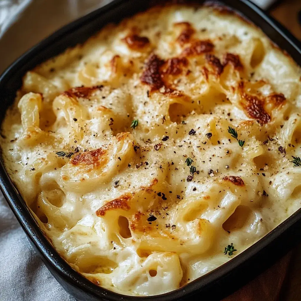Französische Zwiebelmakkaroni mit Käse