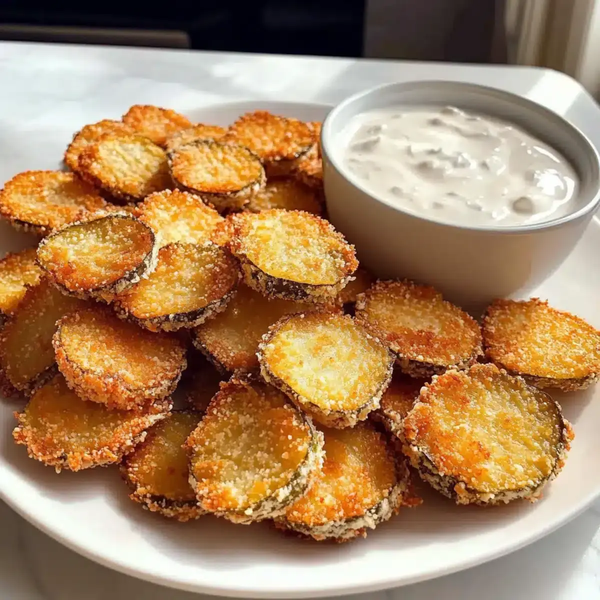 Frittierte Gurken Heißluftfritteuse