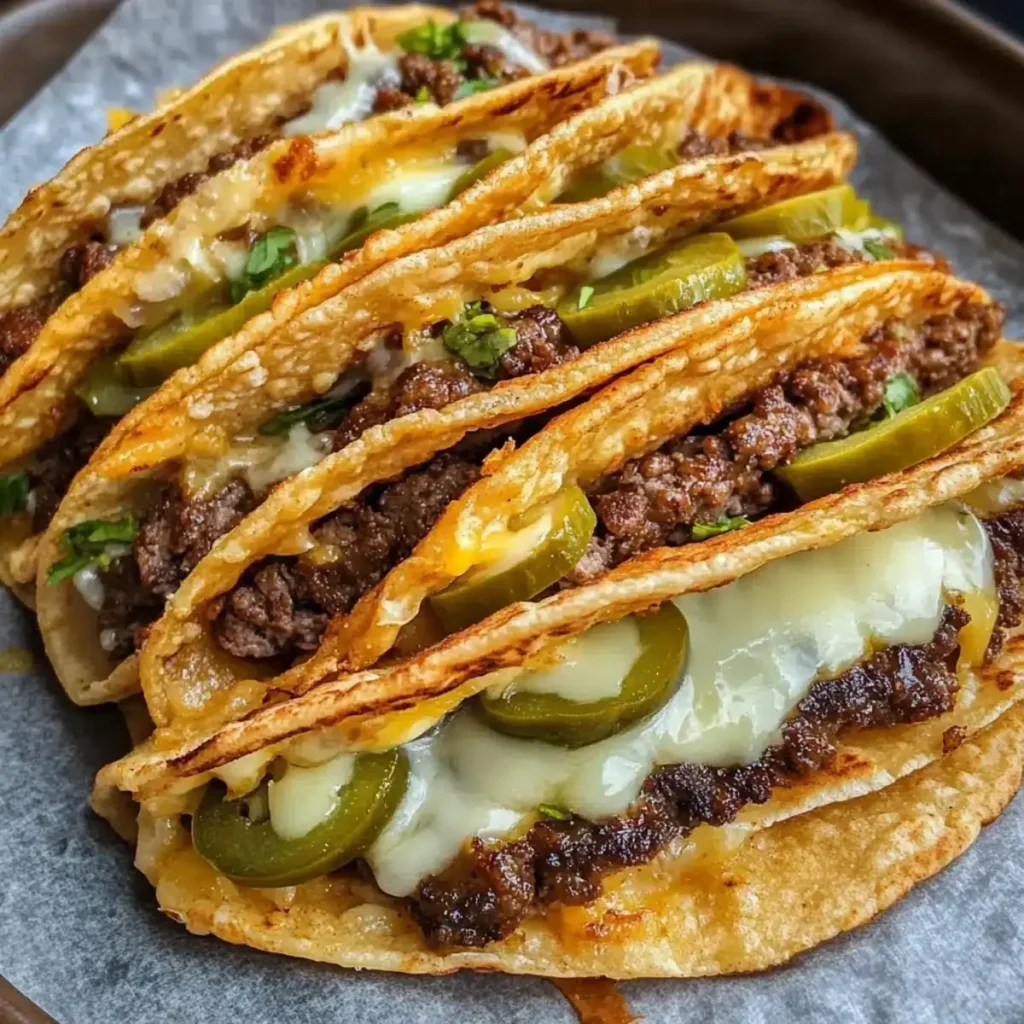 Frittierte Smash Burger Tacos