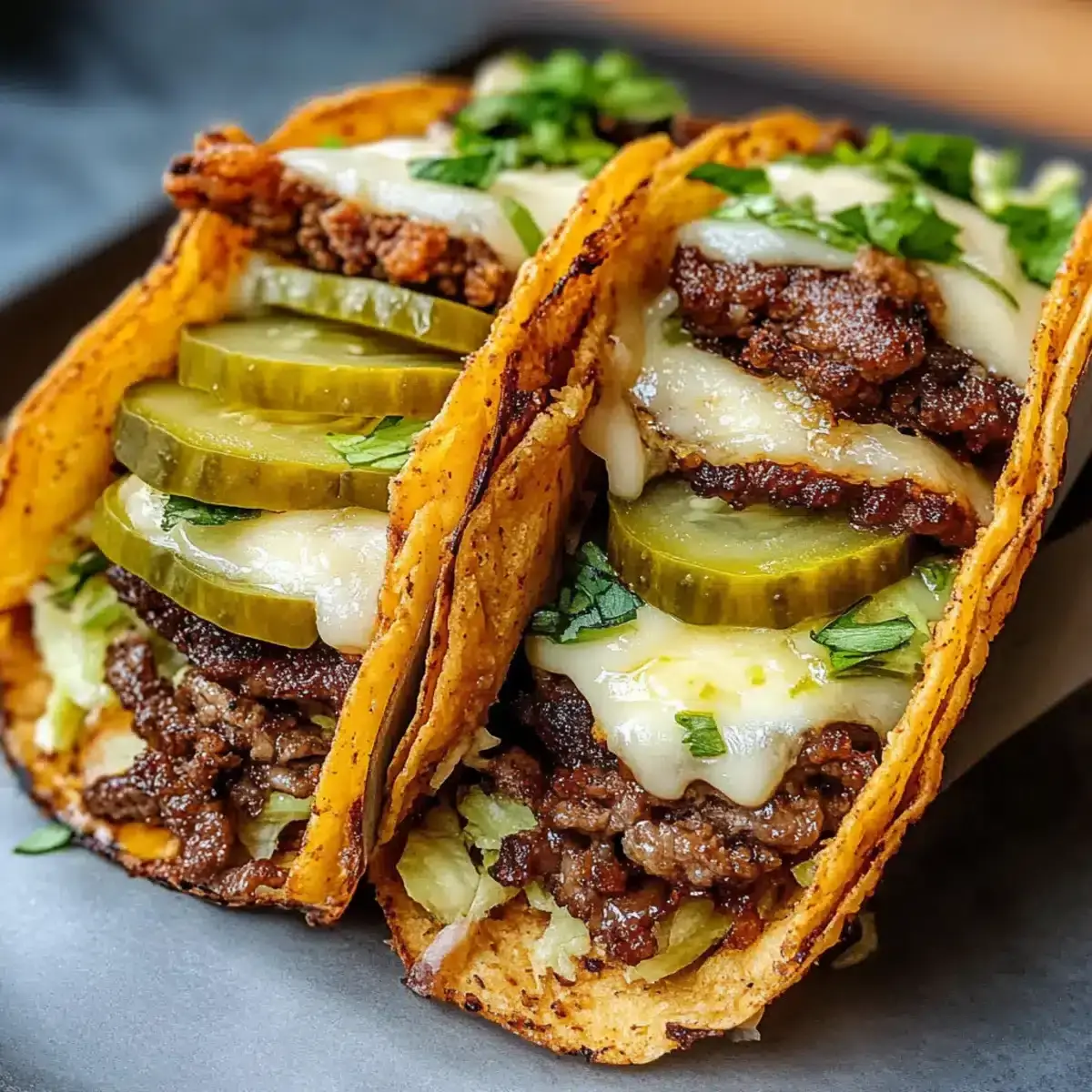 Frittierte Smash Burger Tacos