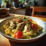 Fryhlings Hyhnchenragout Byrlauchpesto