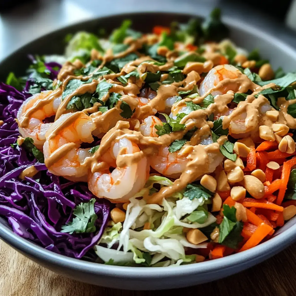 Frühlingsrollen Salat Erdnusssauce