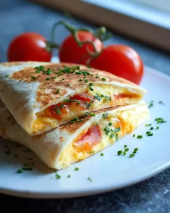 Sonniger Frühstückswrap mit Ei und Käse