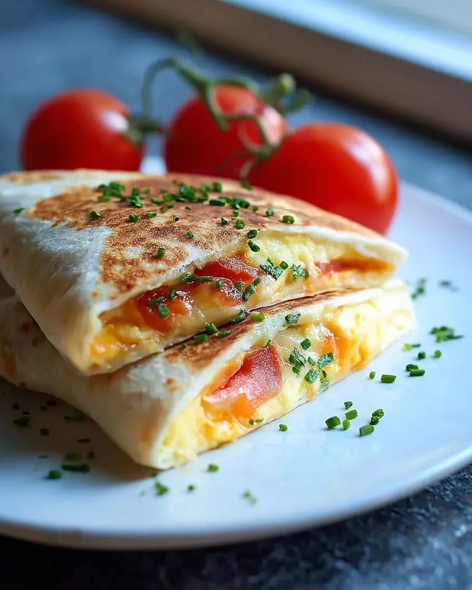 Frühstückswrap mit Ei Käse