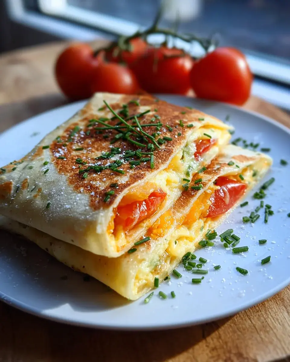 Frühstückswrap mit Ei Käse