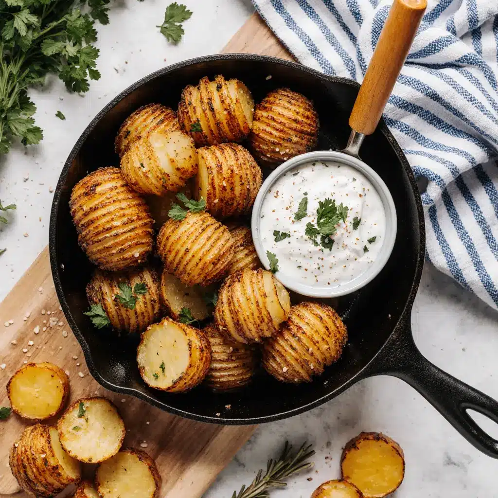 Fächerkartoffeln Knoblauch Rosmarin