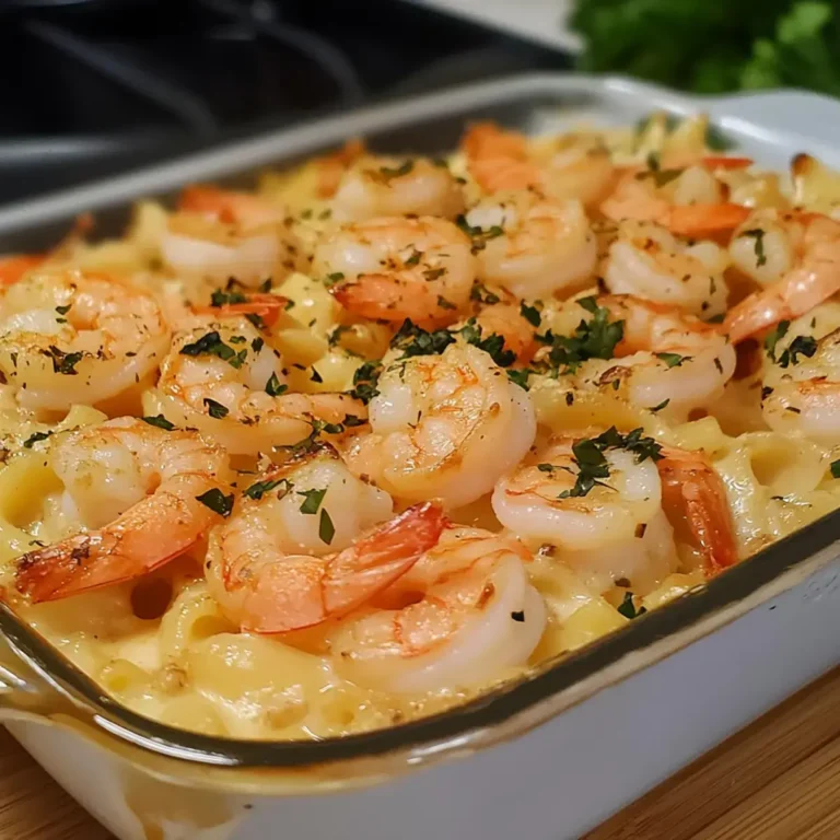Garnelen Scampi Nudelauflauf: Ein cremiges, einfaches Gericht