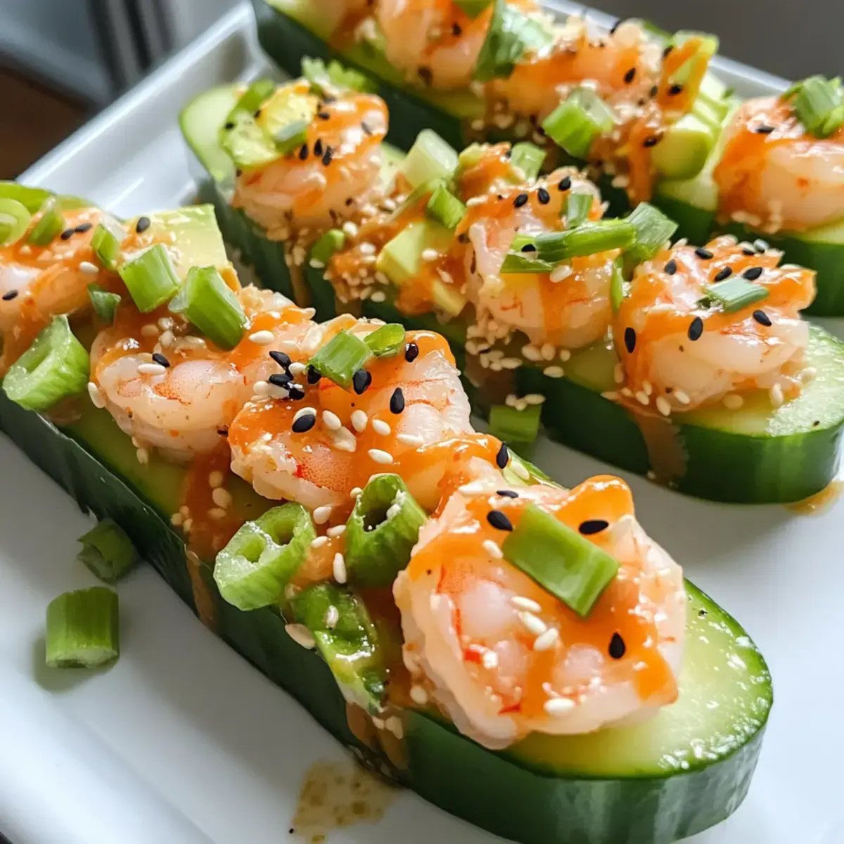 Garnelen-Sushi-Gurken-Boote