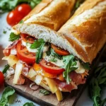 Gebackene Italienische Grinder-Sandwiches