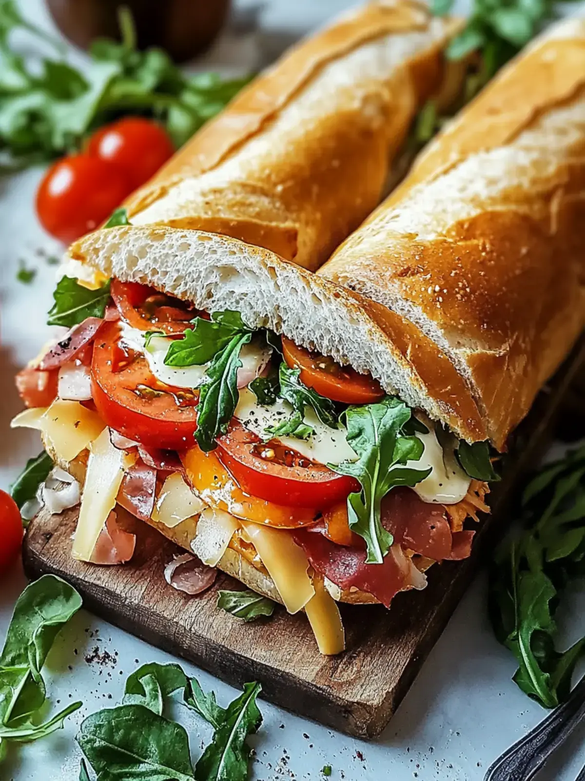 Gebackene Italienische Grinder-Sandwiches