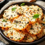 Gebackene Reiskuchen mit Furikake