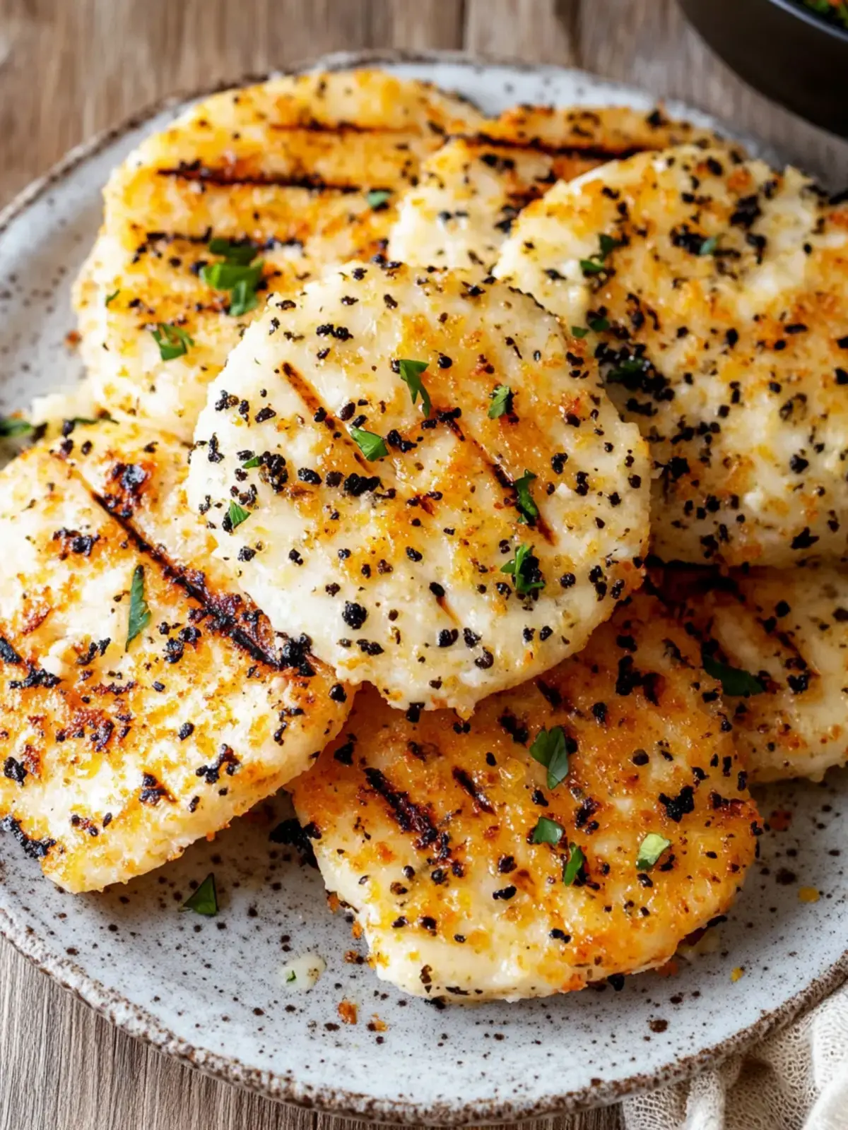Gebackene Reiskuchen mit Furikake