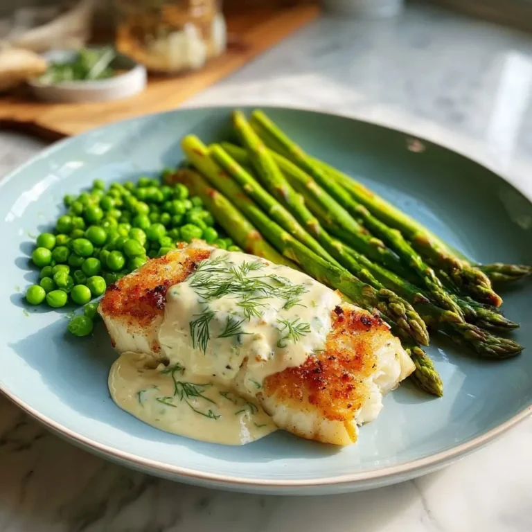 Gebratenes Kabeljaufilet mit Dill-Zitronen-Soße und Spargel-Erbsen-Gemüse – LNNRW