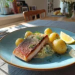 Gebratenes Lachsfilet Rahmwirsing Dillkartoffeln