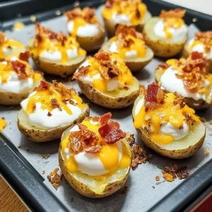 Gefüllte Mini-Kartoffelhäppchen mit Käse und Speck