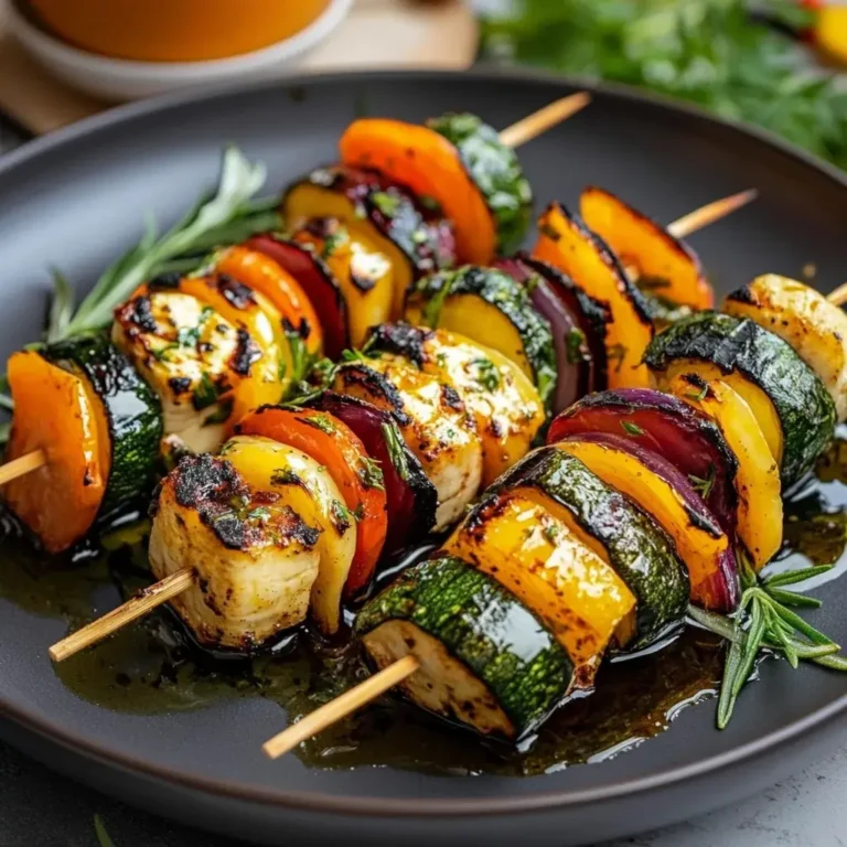 Gegrillte Gemüsespieße Kräuter-Marinade