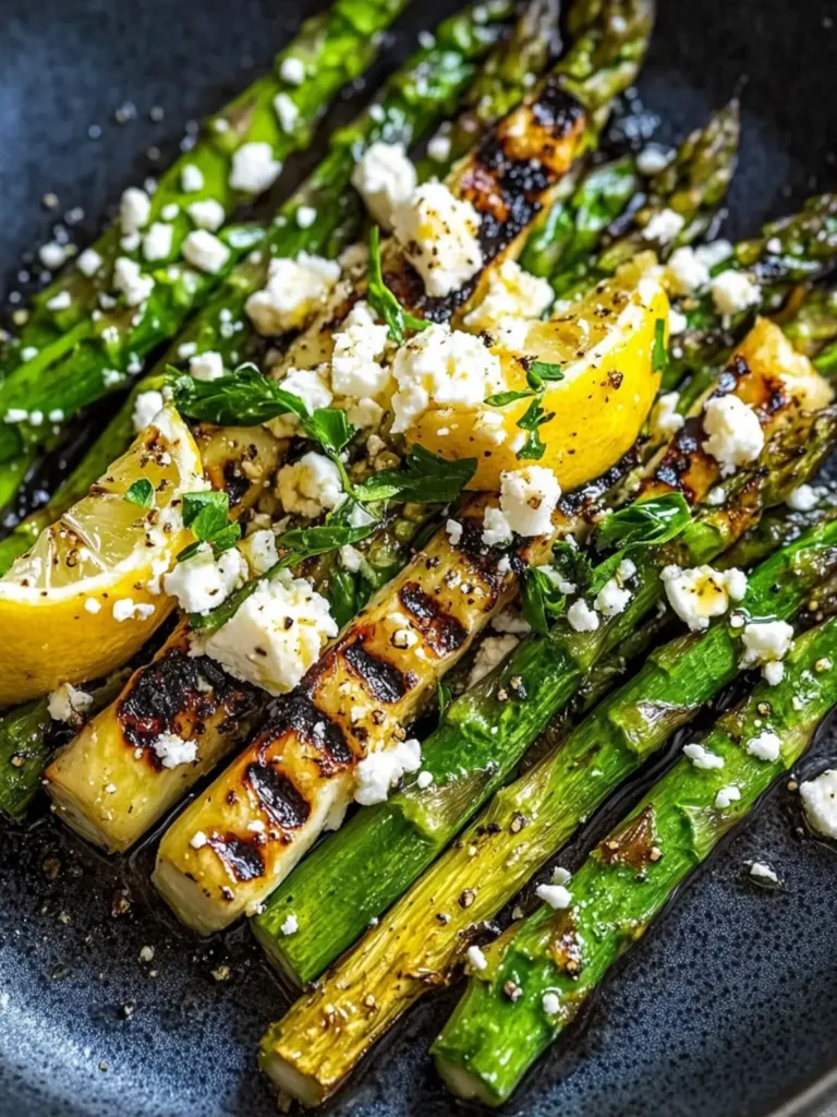 Gegrillter Spargel Zitrone Feta