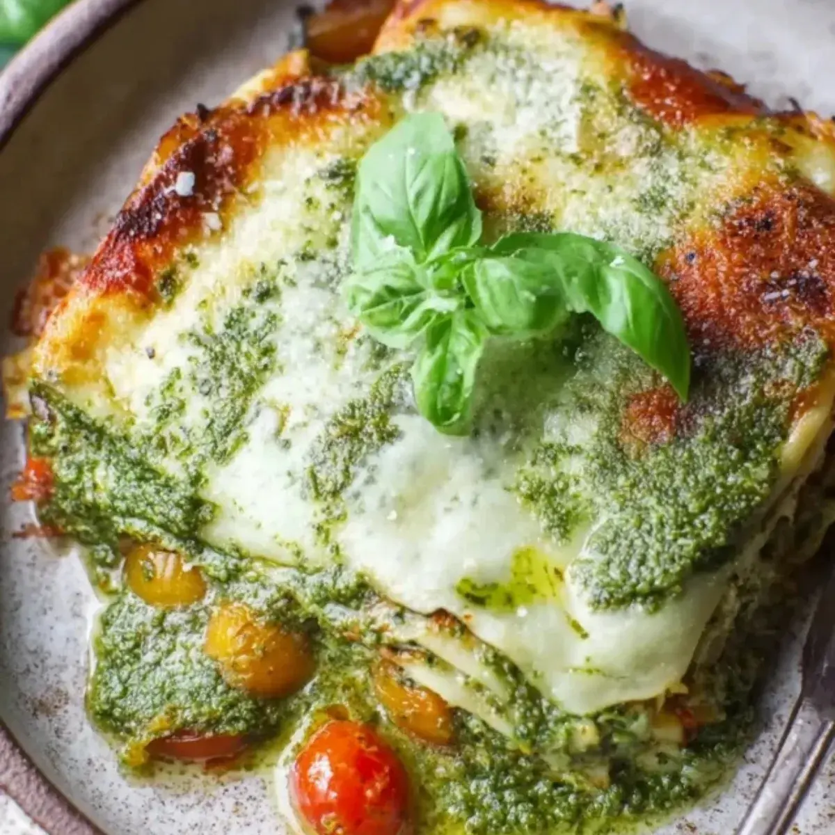 Gemüse Lasagne mit Pesto