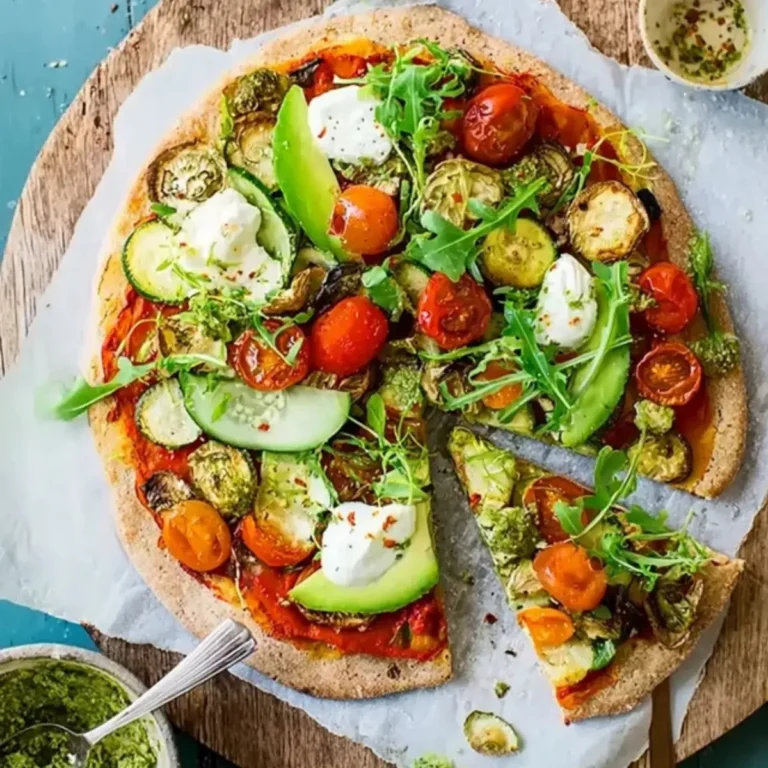 Gemüse Pizza mit Dinkel Vollkornteig