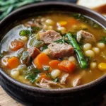 Gemytliche Crockpot Gemyse Rinderfleischsuppe mit Gerste
