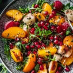 Gerysteter Kyrbissalat mit Granatapfelkernen