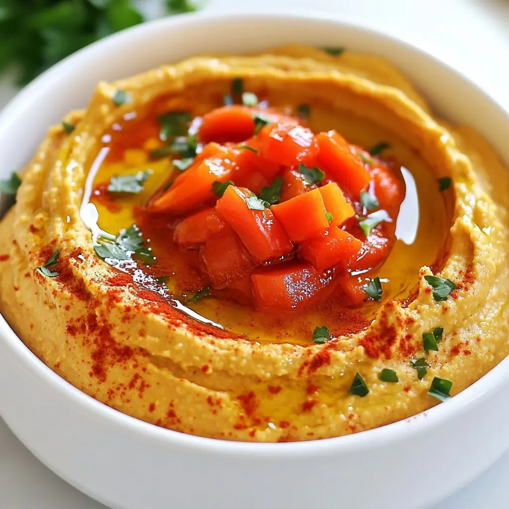 Gerösteter Paprika Hummus