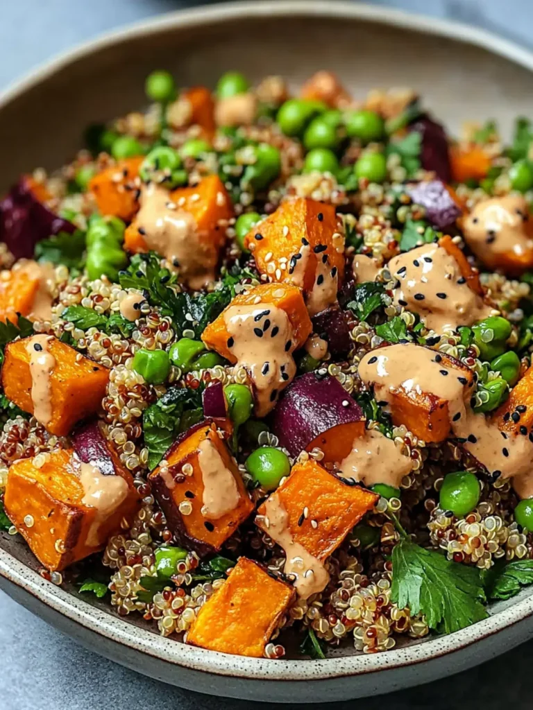 Gerösteter Süßkartoffel-Quinoa-Salat – Das perfekte vegane Gericht
