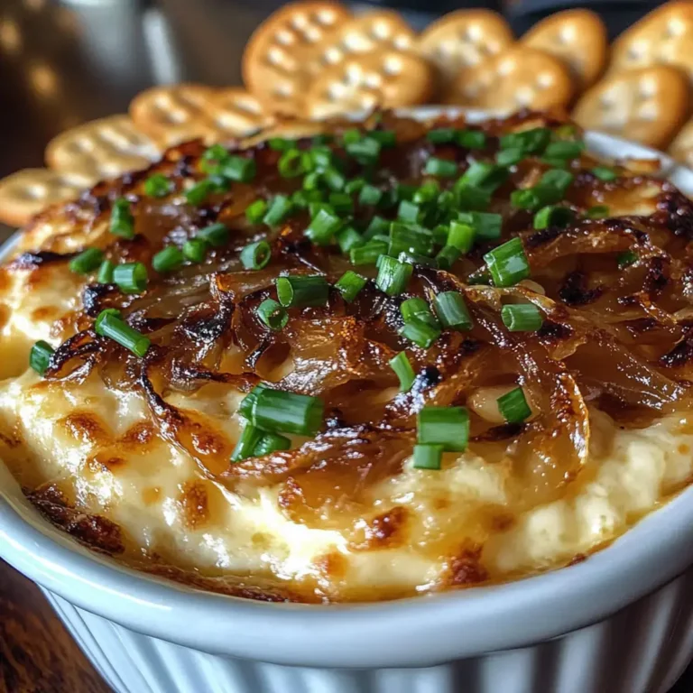 Geräucherter Gouda karamellisierte Zwiebel Dip