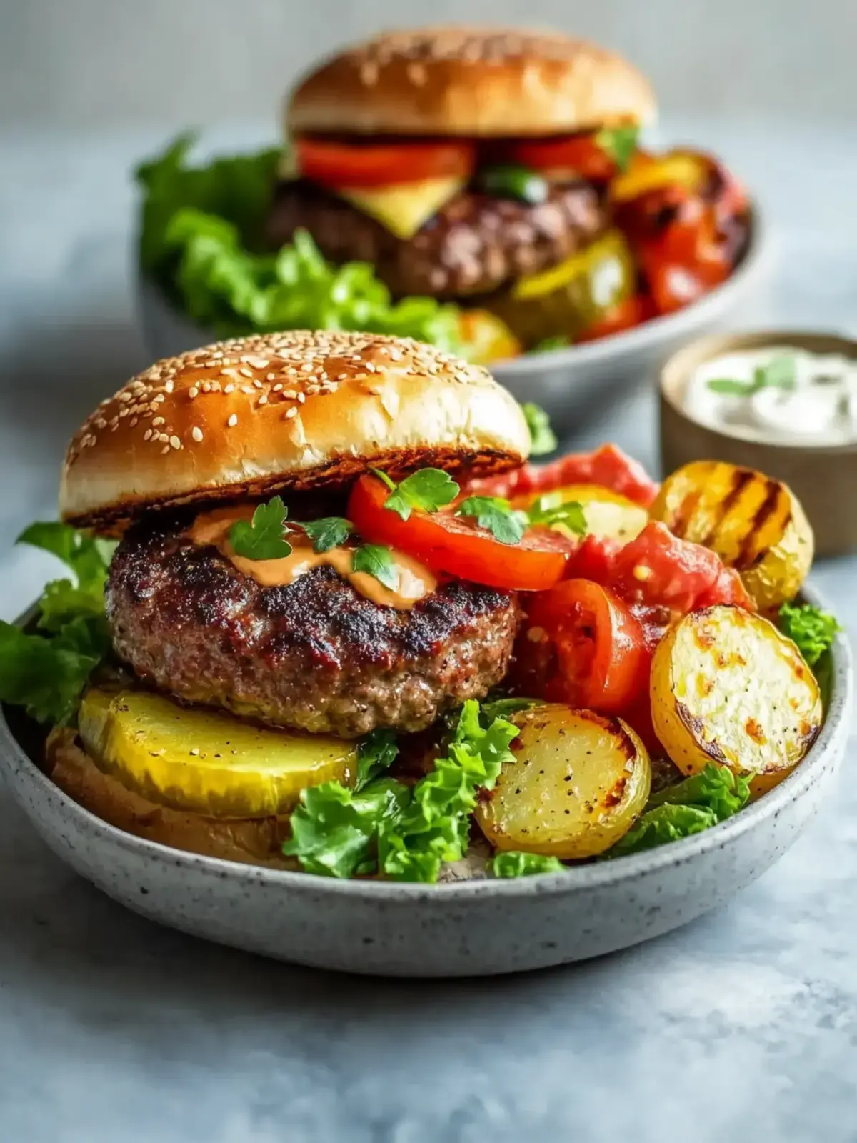 Gesunde Burger-Schalen