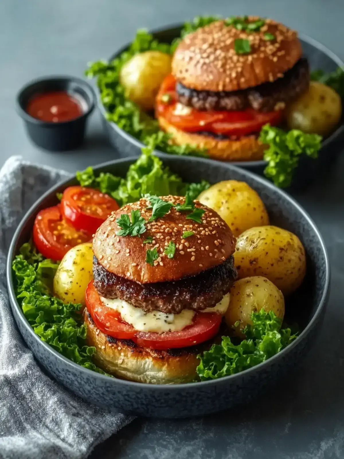 Gesunde Burger Schalen