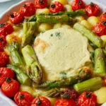Gnocchiauflauf mit grynem Spargel