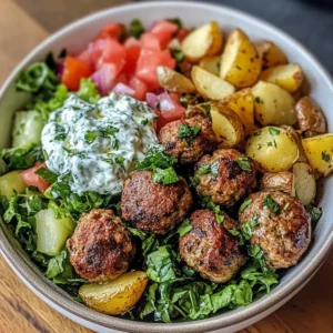 Griechische Fleischbällchen Schüssel