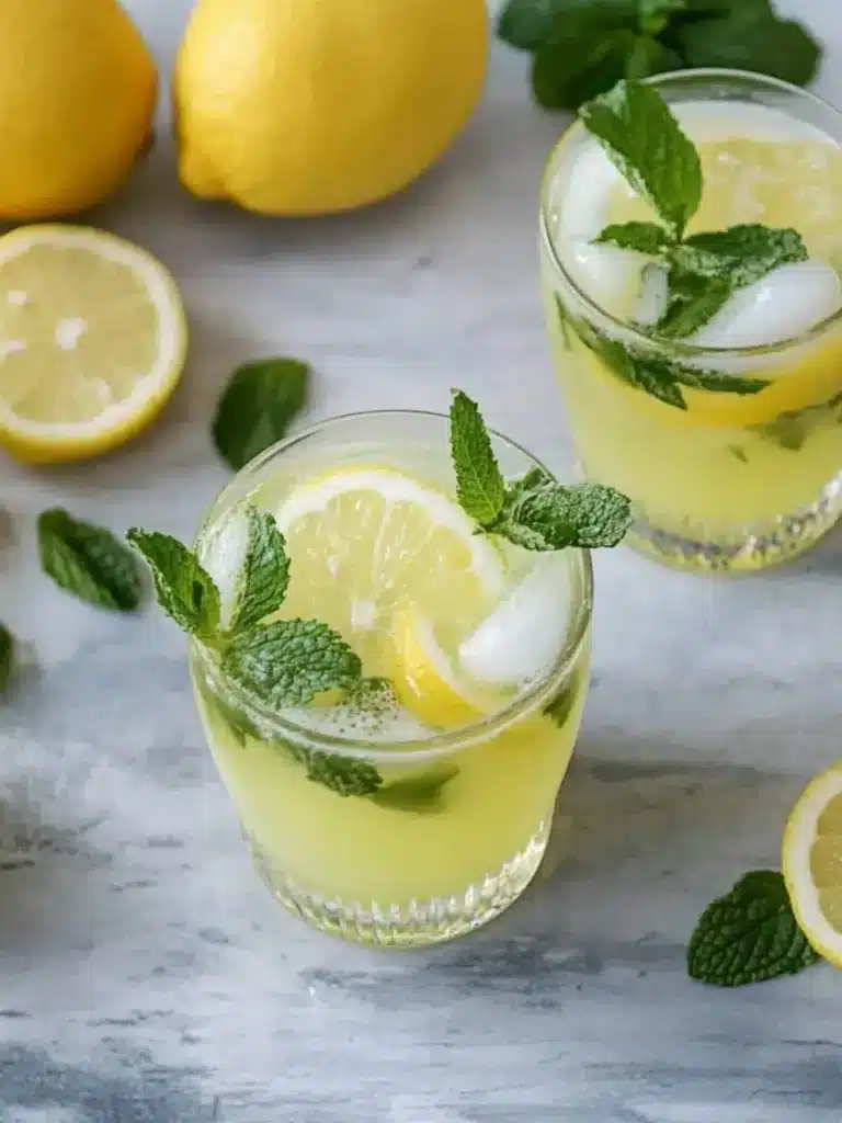 Gurkenlimonade mit Minze