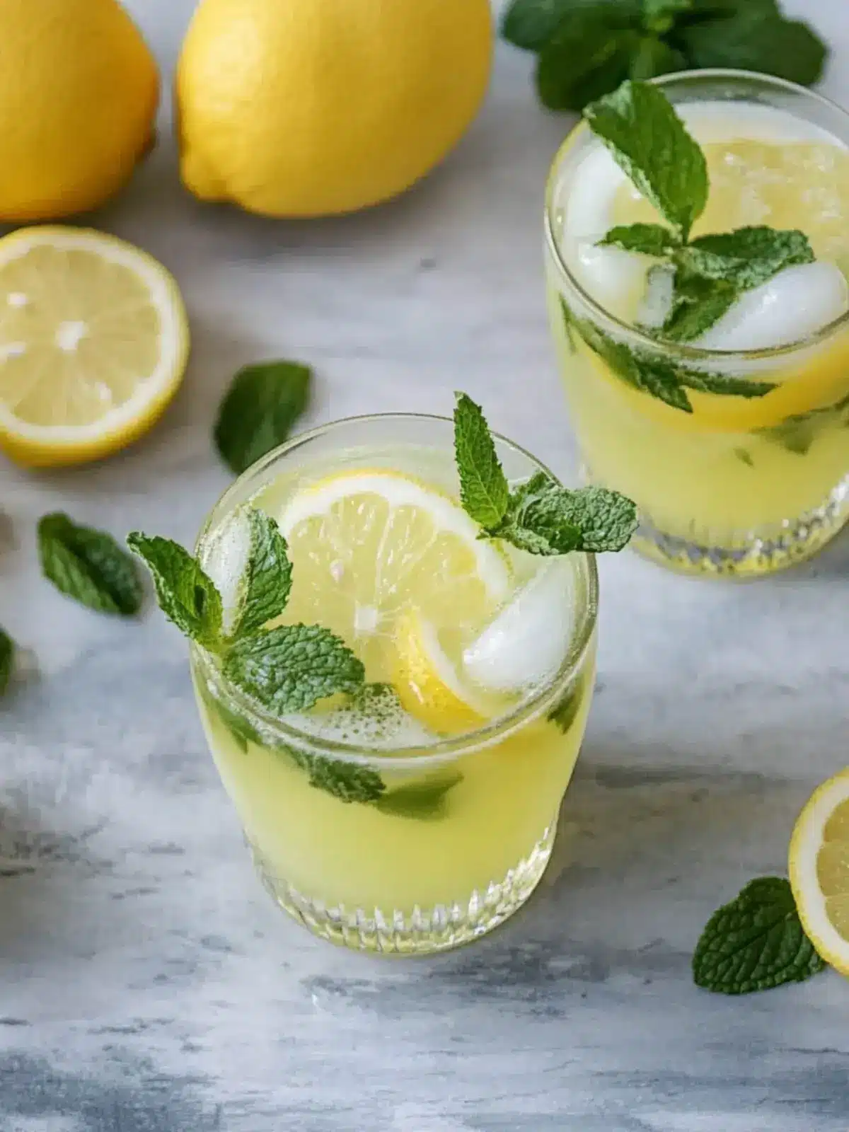 Gurkenlimonade mit Minze