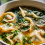 Gyoza Suppe Rindfleisch Gemyse