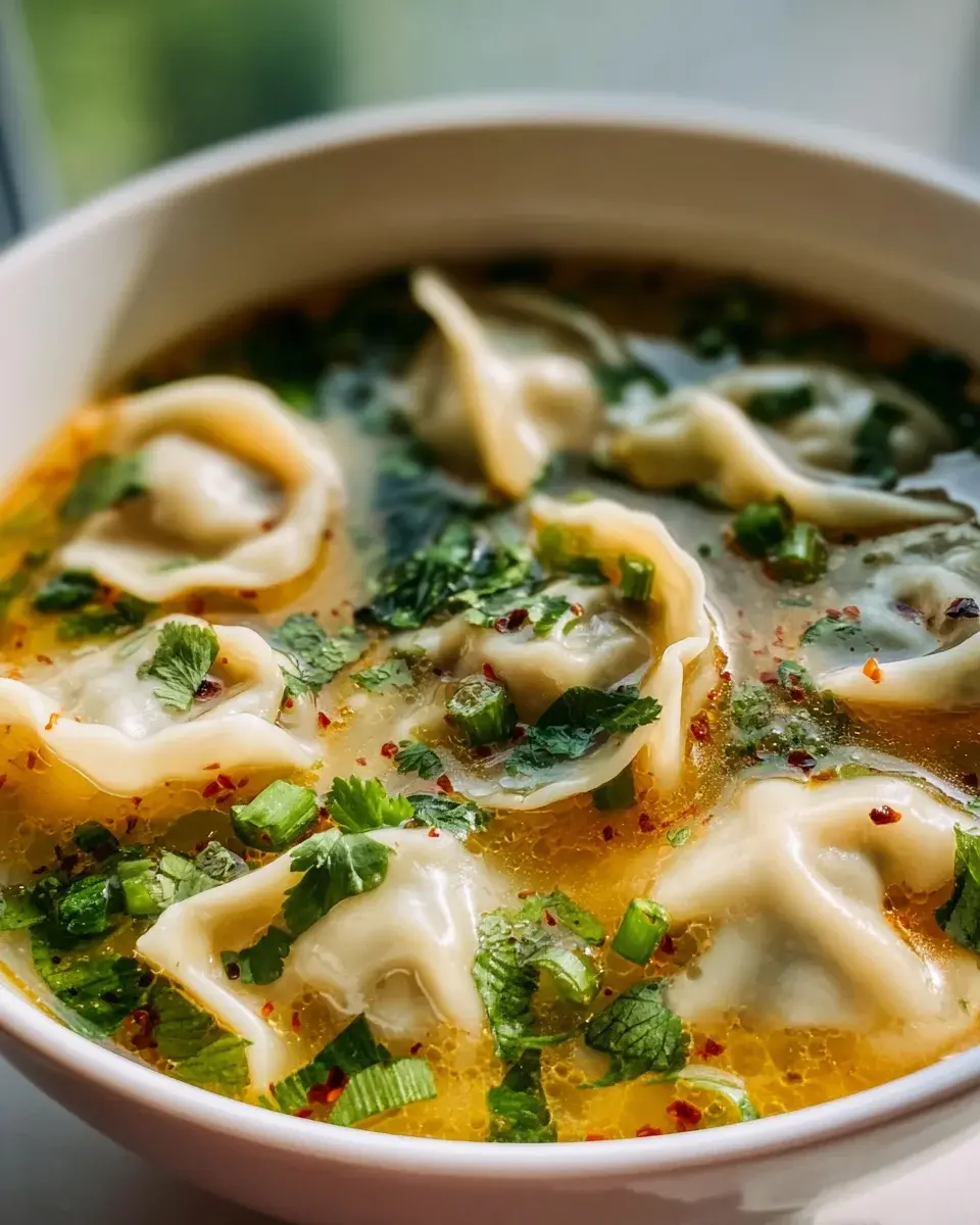 Gyoza Suppe Rindfleisch Gemyse