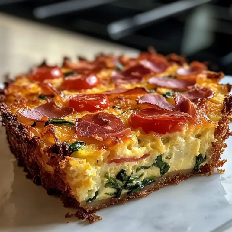 Hashbrown-Krusten-Quiche mit Prosciutto