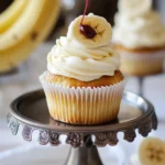 Hausgemachte Bananensplit Cupcakes