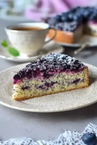 Heidelbeer Mohnkuchen einfach backen