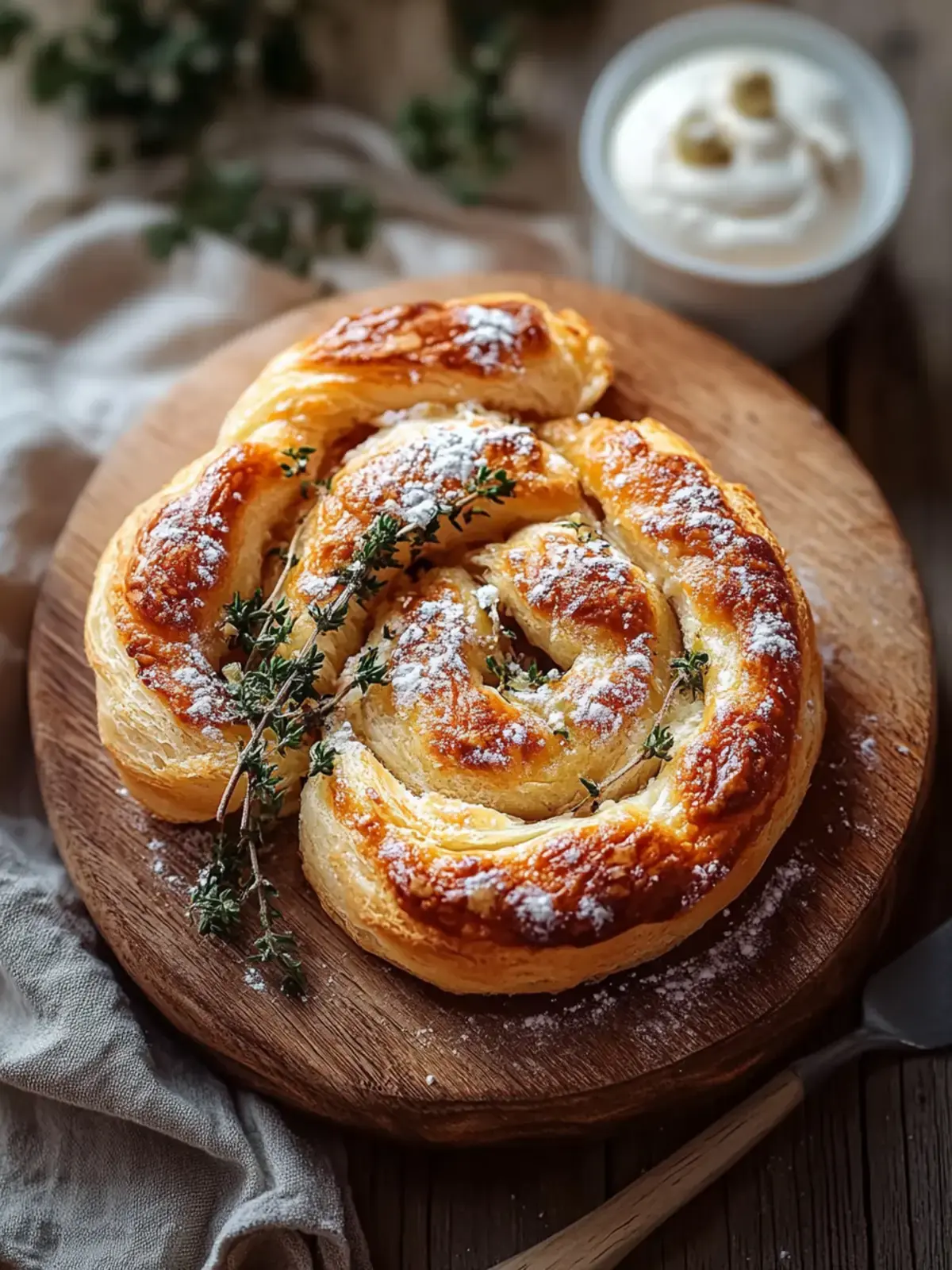 Herzhafte Blätterteigschnecken
