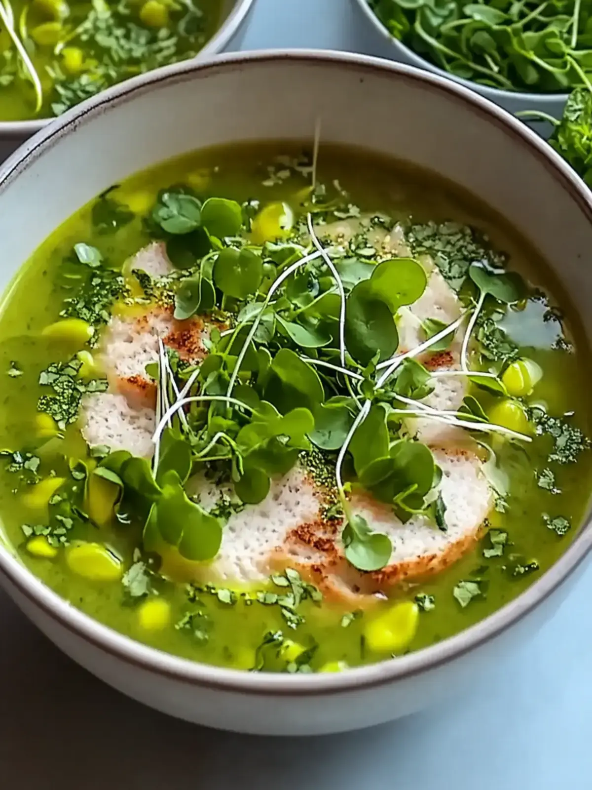 Herzhafte Frühlingshühnersuppe