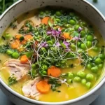 Herzhafte Frühlingshühnersuppe