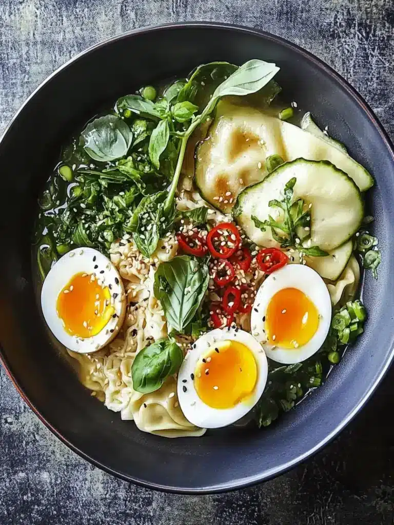 Herzhafter Knödel-Ramen-Bowl