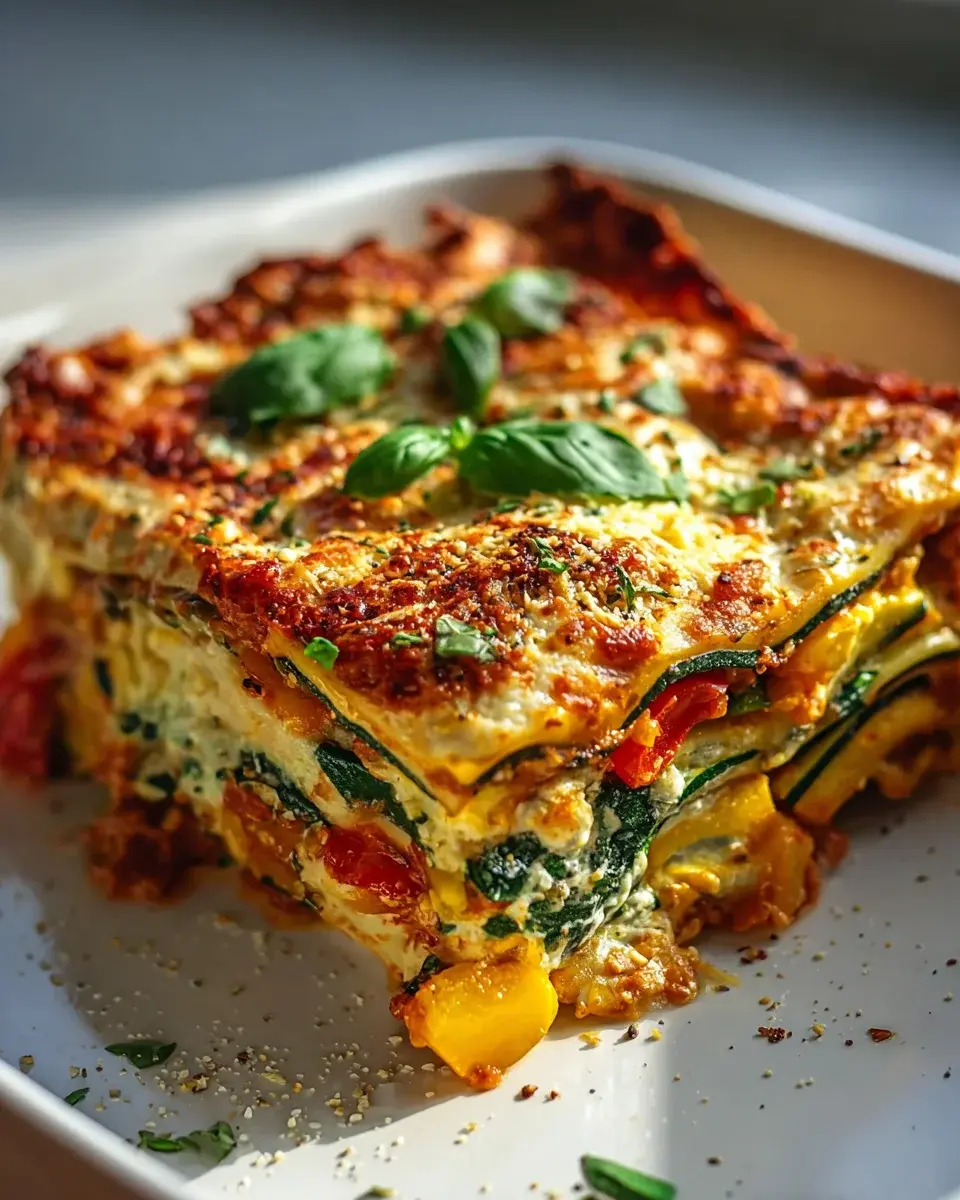 High Protein Veggie Lasagna Rezept