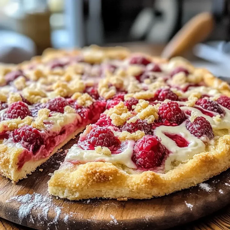 Himbeer Käsekuchen Dessert Pizza