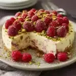 Himbeer Pistazien Cheesecake ohne Backen 2